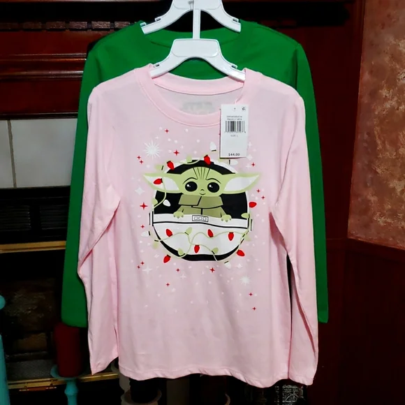 STAR WARS 2 Piece PJ Tops Set Girls Size Large - Picture 2 of 4